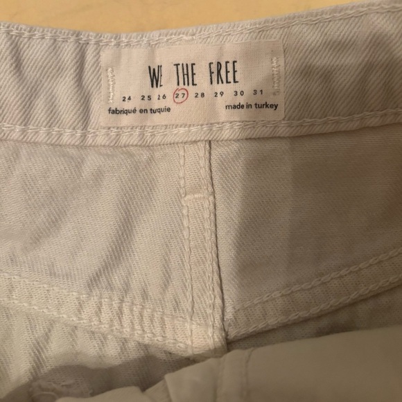 We The Free Off-White Denim Skirt 27 - Picture 4 of 6